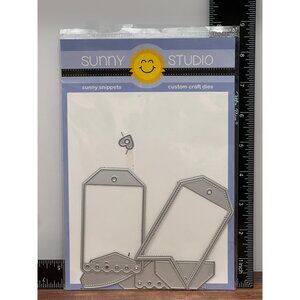 HTF Sunny Studio Snippets Craft Dies BUILD A TAG #2 GIFT TAG HOLIDAY SSDIE116